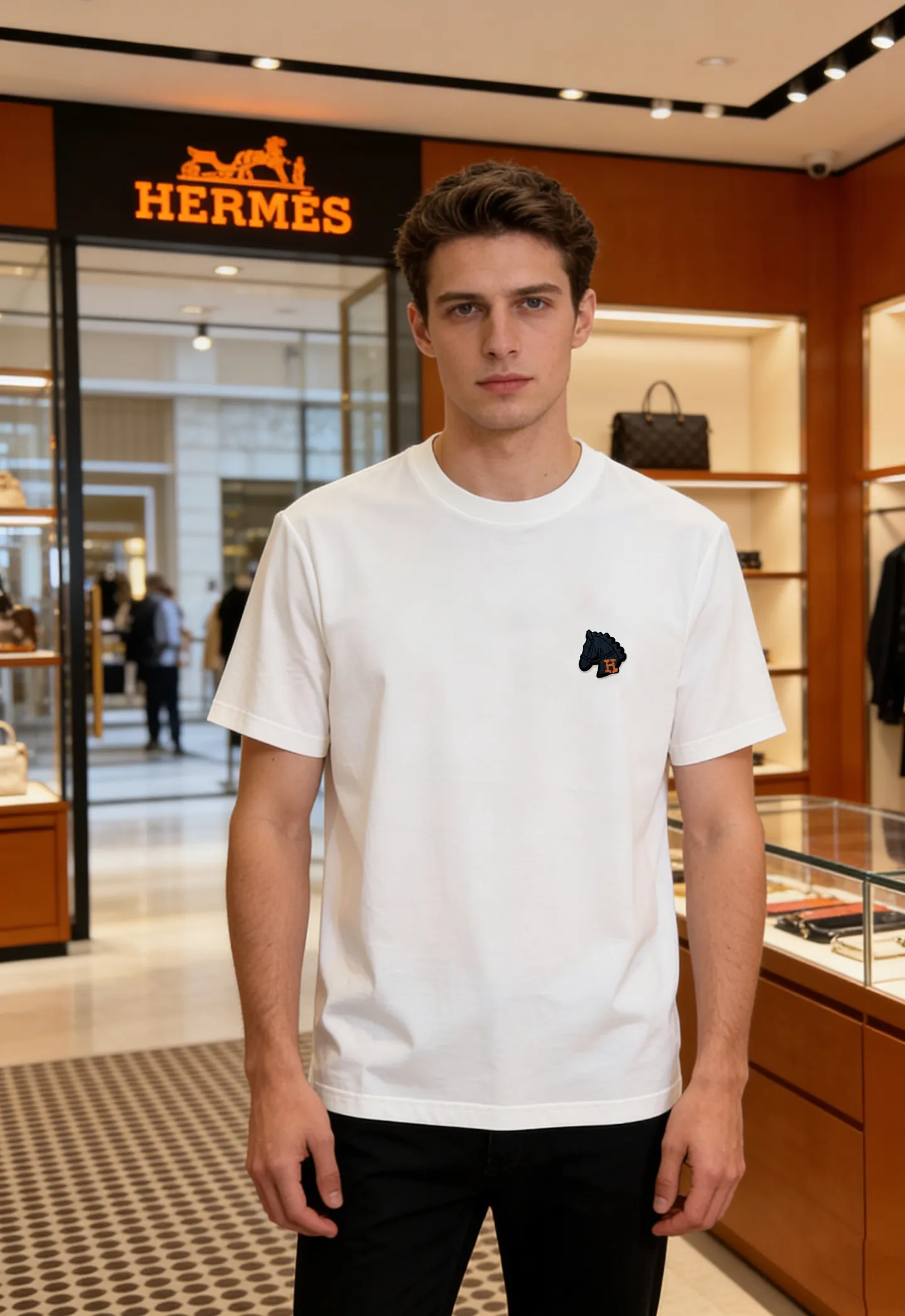 ⚜️HERMES 26s New Arrival New Arrival . ！ ， 🪡 .Classic H ， ， ....... 190g ， .... ， ！ ：Black.White.Sizes：M-3XL ❗️（S 4XL ）175/145 XL